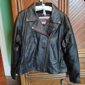 Leather Motorcycle Jacket Size XXL